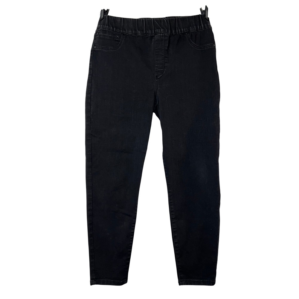 Rachel Roy Womens Black Stretch Denim Jeggings Size 12/31 Elastic Waist Pullon